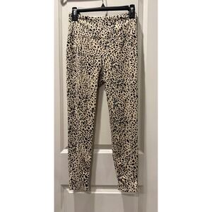 Ebb & Flow Womens Cheetah Print High Rise Athletic Leggings Tan Black Medium
